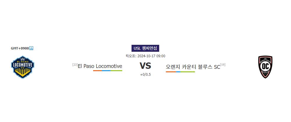 USL 챔피언십 2024-10-17 El Paso Locomotive vs 오렌지 카운티 블루스 SC 경기 분석: 홈팀의 승리가 기대되는 이유