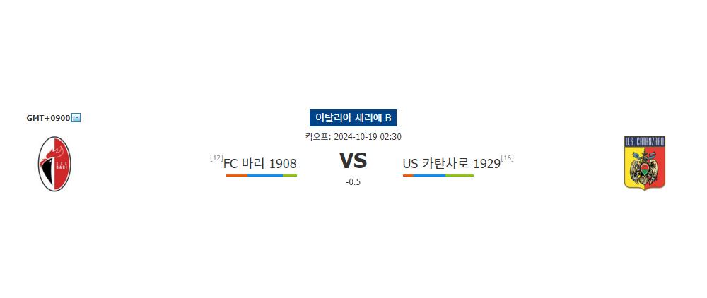 이탈리아 세리에 B: FC 바리 1908 vs US 카탄차로 1929 경기 분석 - 승리의 향방은?