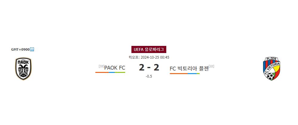 UEFA 유로파리그 2024-10-25 00:45 PAOK FC vs FC 빅토리아 플젠: 승리를 향한 갈증, 누가 해소할 것인가?