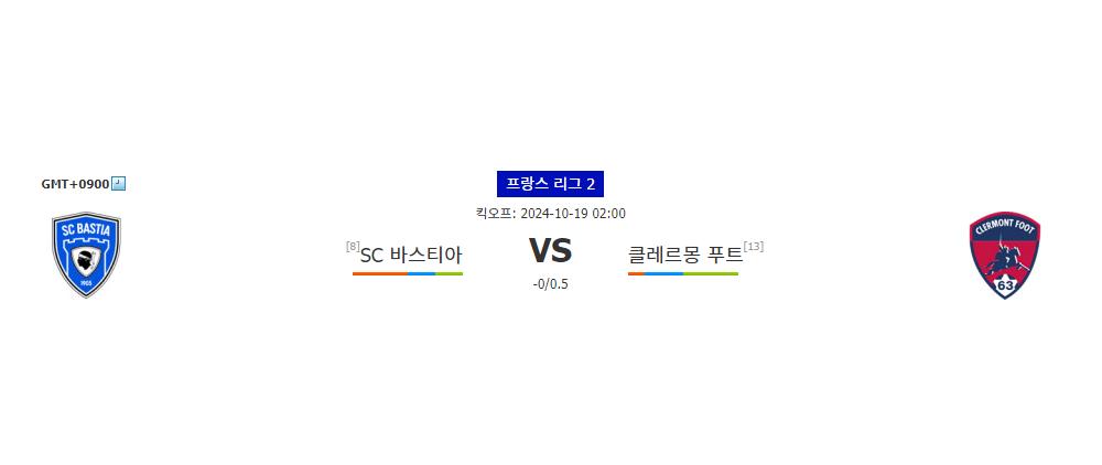 프랑스 리그 2, SC 바스티아 vs 클레르몽 푸트: 승리의 기운은 누구에게?