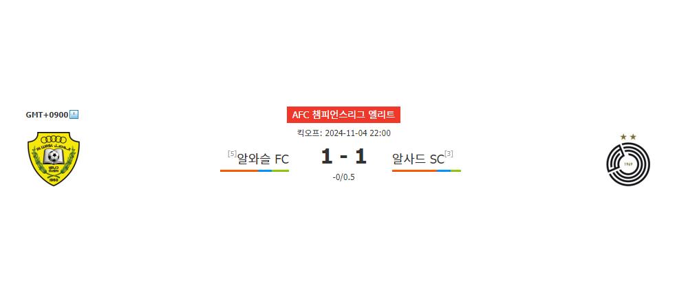 AFC 챔피언스리그 엘리트 2024-11-04 알와슬 FC vs 알사드 SC: 승리의 향방은?