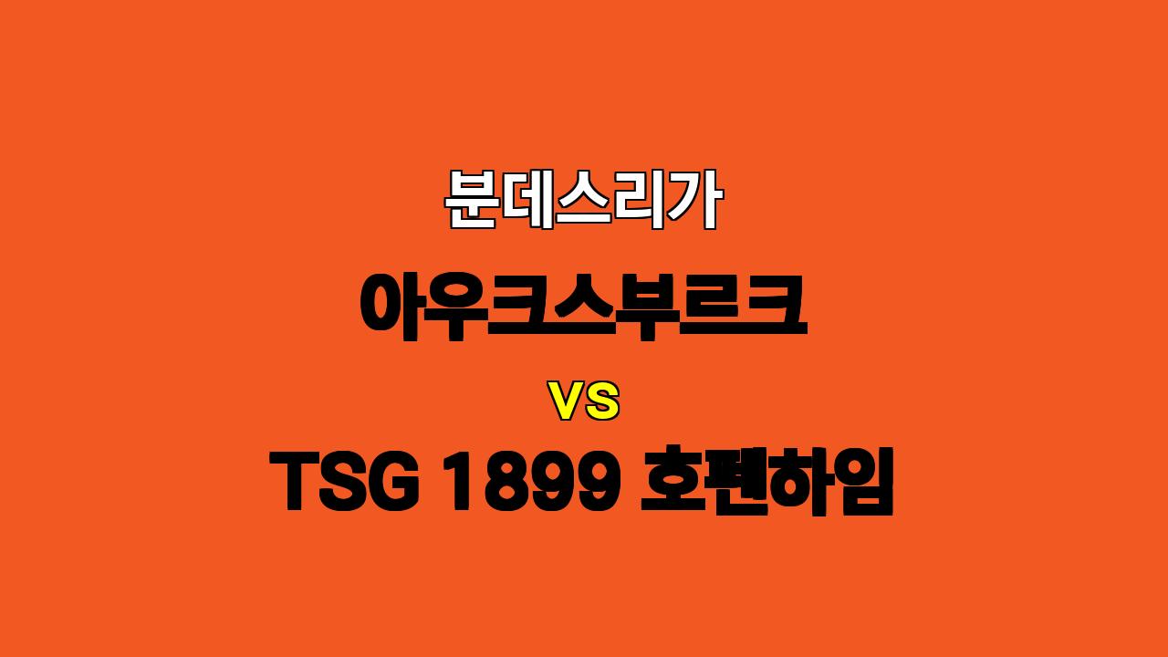 분데스리가 아우크스부르크 vs TSG 1899 호펜하임 분석: 팽팽한 접전 예상!